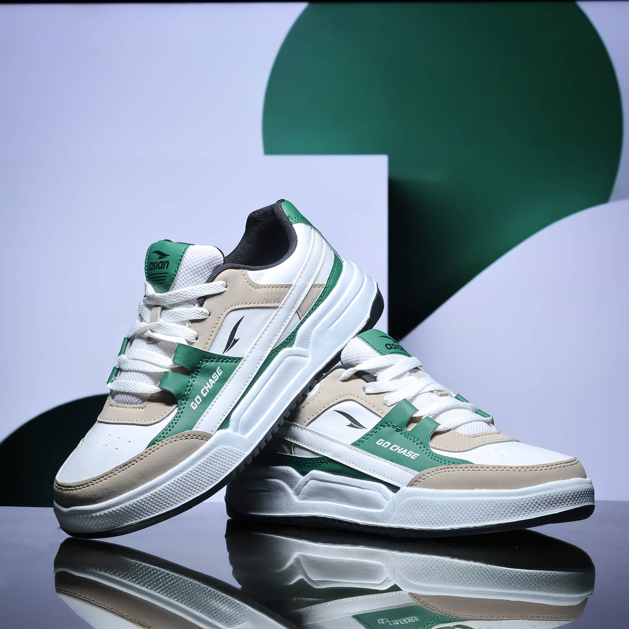     			ASIAN UNICORN-13 Green Men's Sneakers
