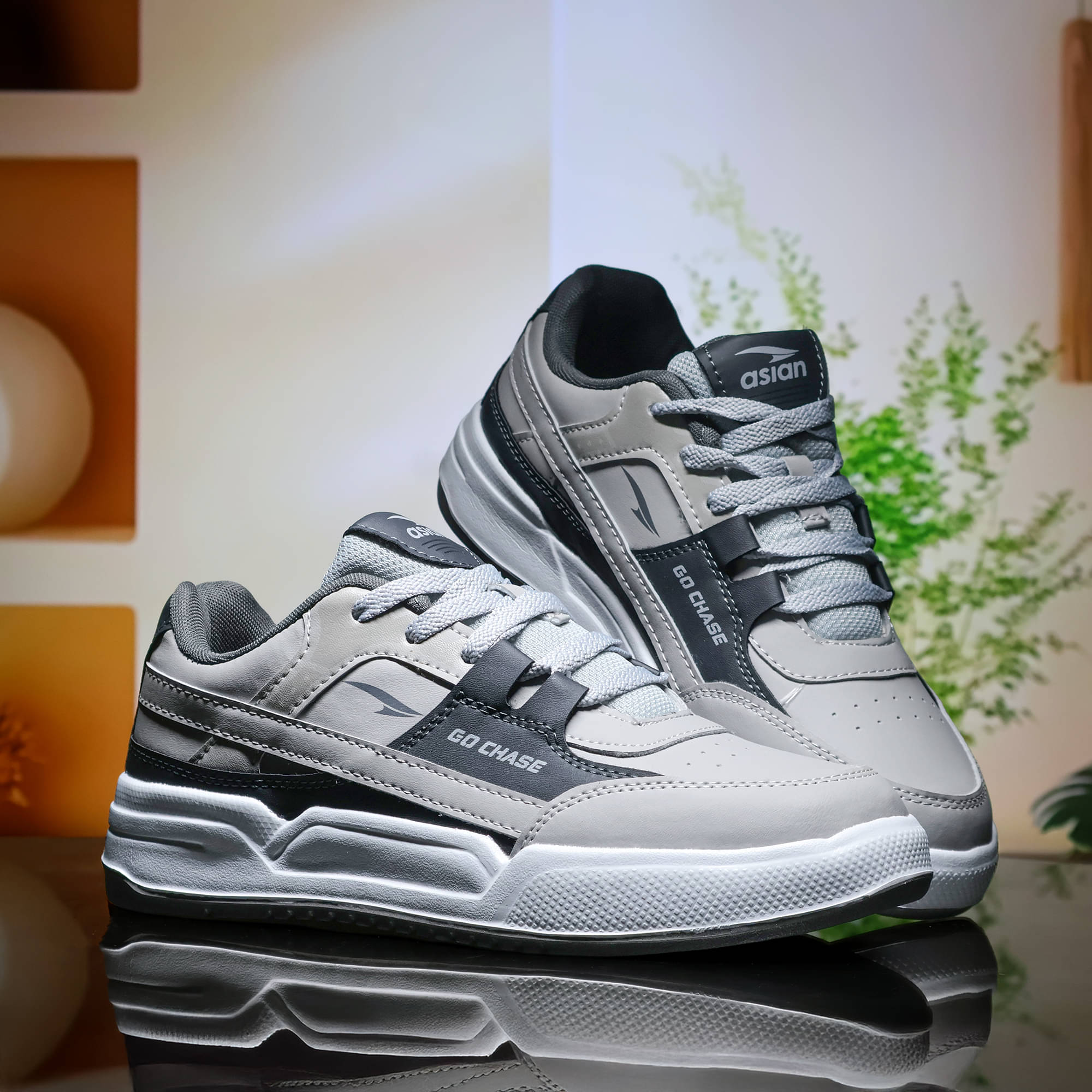     			ASIAN UNICORN-13 Light Grey Men's Sneakers