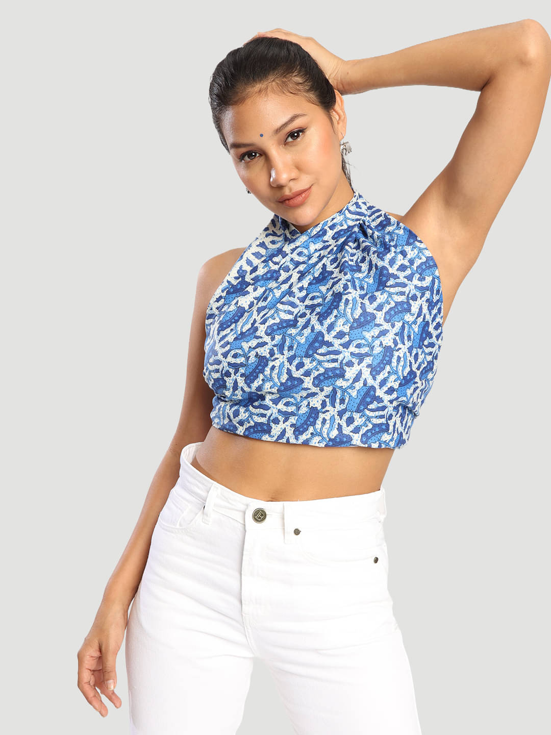 Bene Kleed Women's Cotton A-Line Top ( Blue ) Bene Kleed Women's Cotton A-Line Top ( Blue )