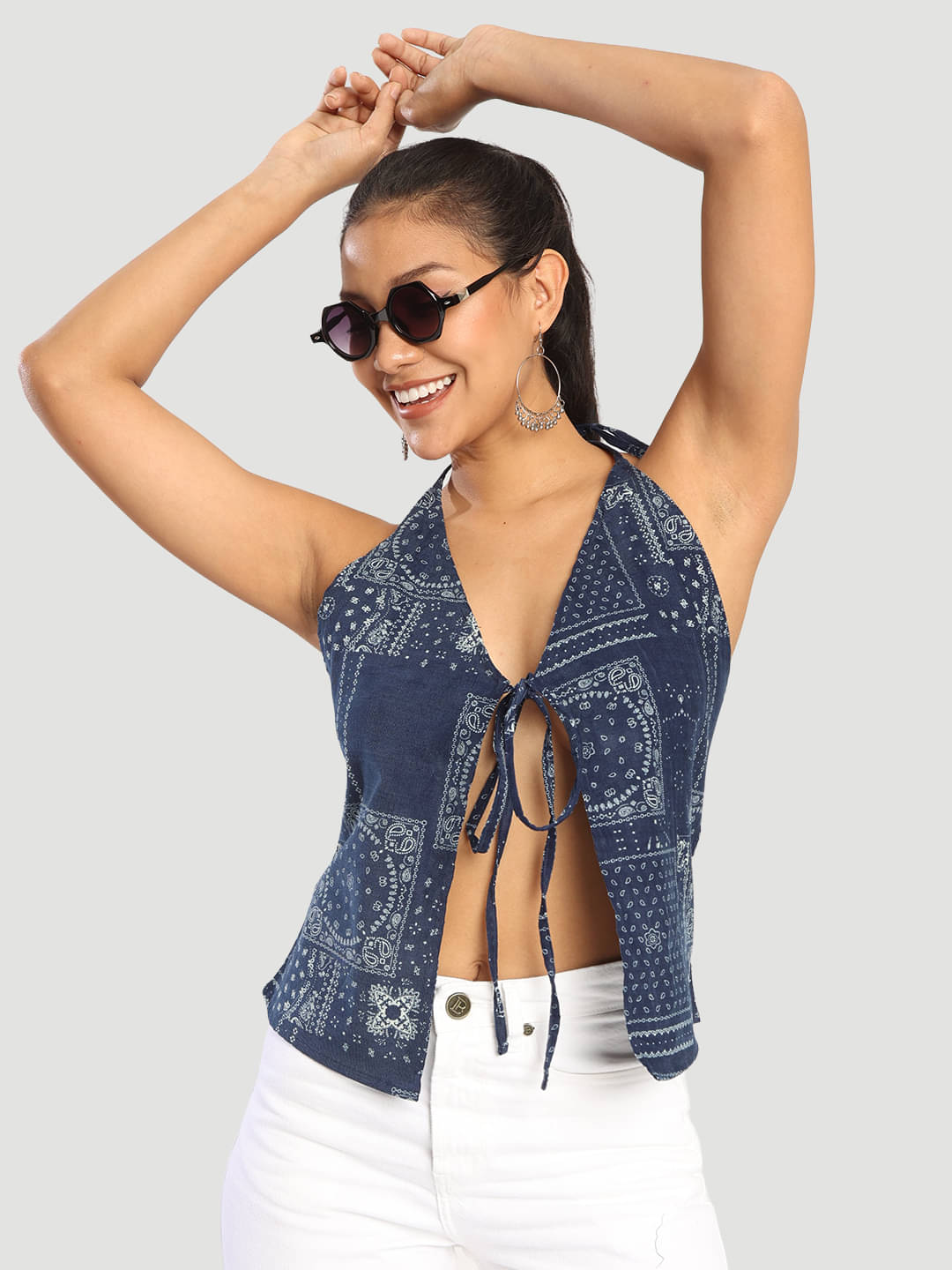 Bene Kleed Women's Cotton A-Line Top ( Navy Blue ) Bene Kleed Women's Cotton A-Line Top ( Navy Blue )