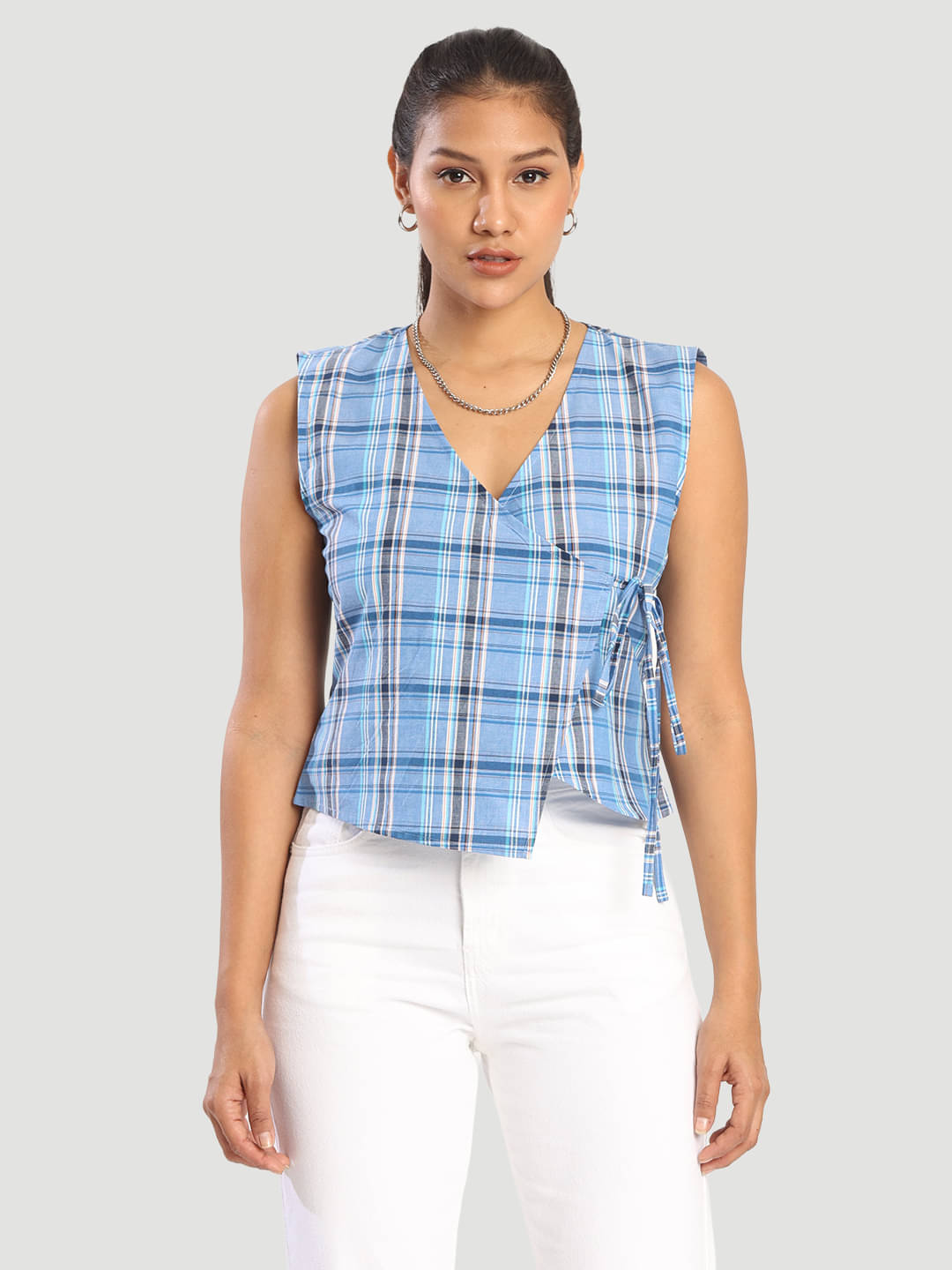     			Bene Kleed Women's Cotton A-Line Top ( Blue )