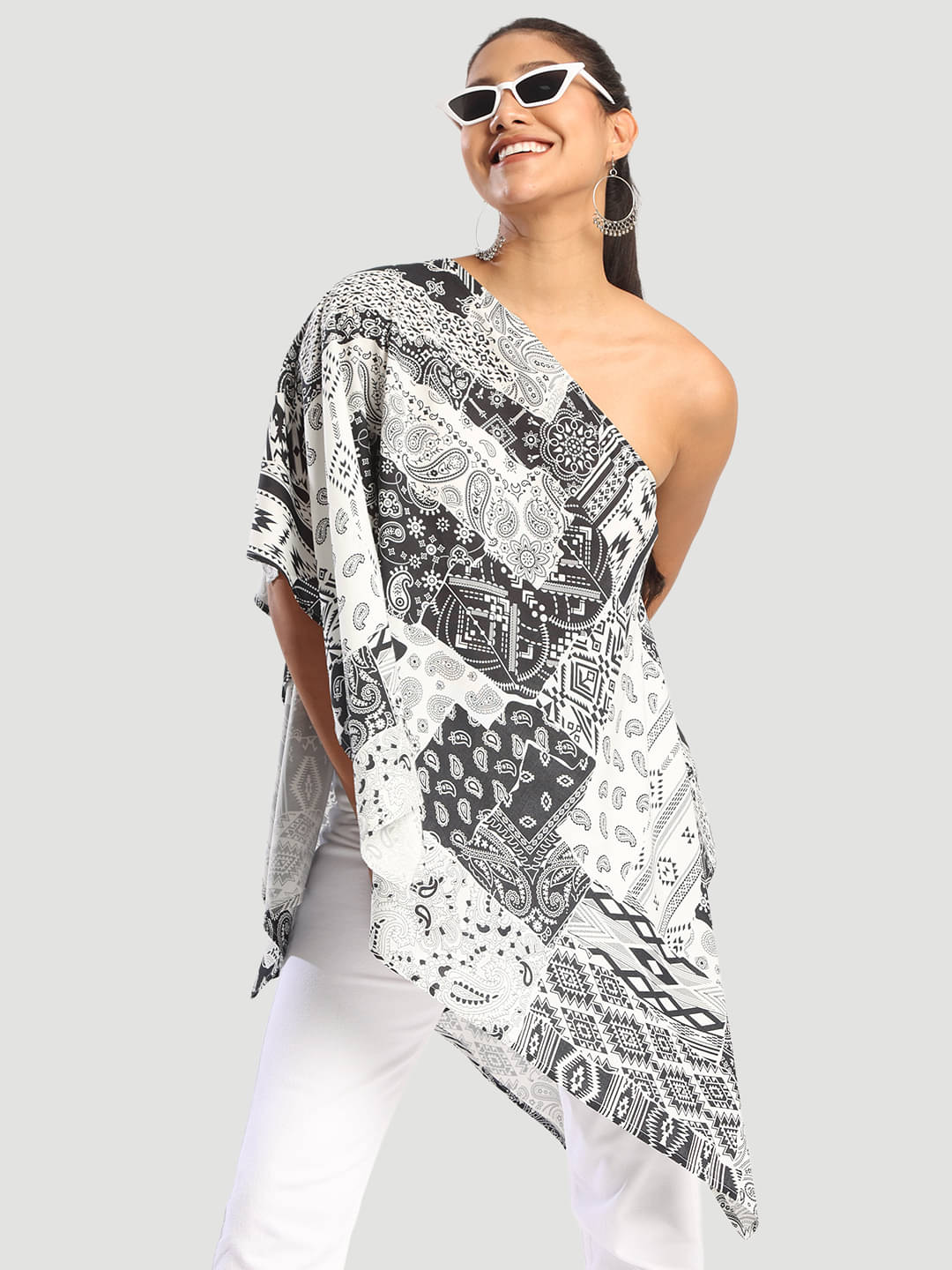 Bene Kleed Women's Rayon A-Line Top ( White ) Bene Kleed Women's Rayon A-Line Top ( White )
