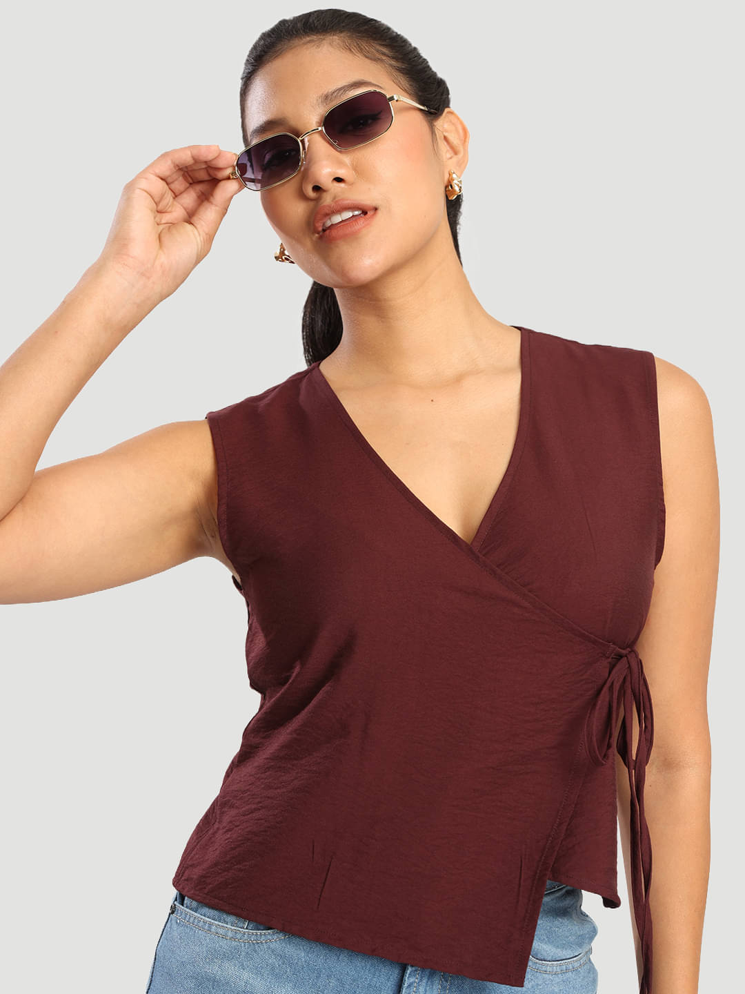 Bene Kleed Women's Viscose A-Line Top ( Maroon ) Bene Kleed Women's Viscose A-Line Top ( Maroon )
