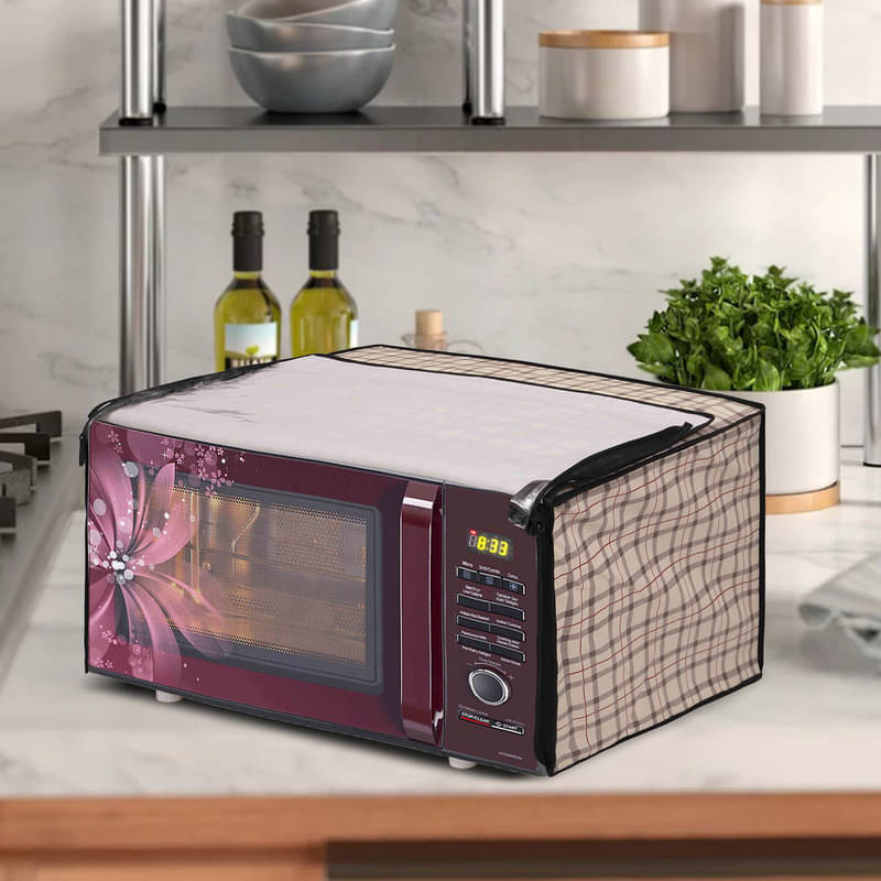 Dream Care Single PVC Beige Microwave Oven Cover -     			Dream Care Single PVC Beige Microwave Oven Cover -