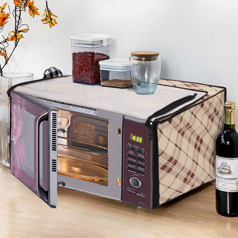 Dream Care Single PVC Beige Microwave Oven Cover -     			Dream Care Single PVC Beige Microwave Oven Cover -