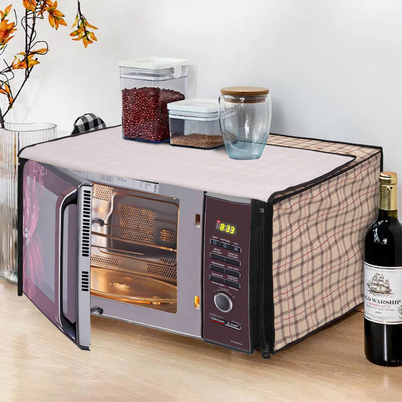 Dream Care Single PVC Beige Microwave Oven Cover -     			Dream Care Single PVC Beige Microwave Oven Cover -