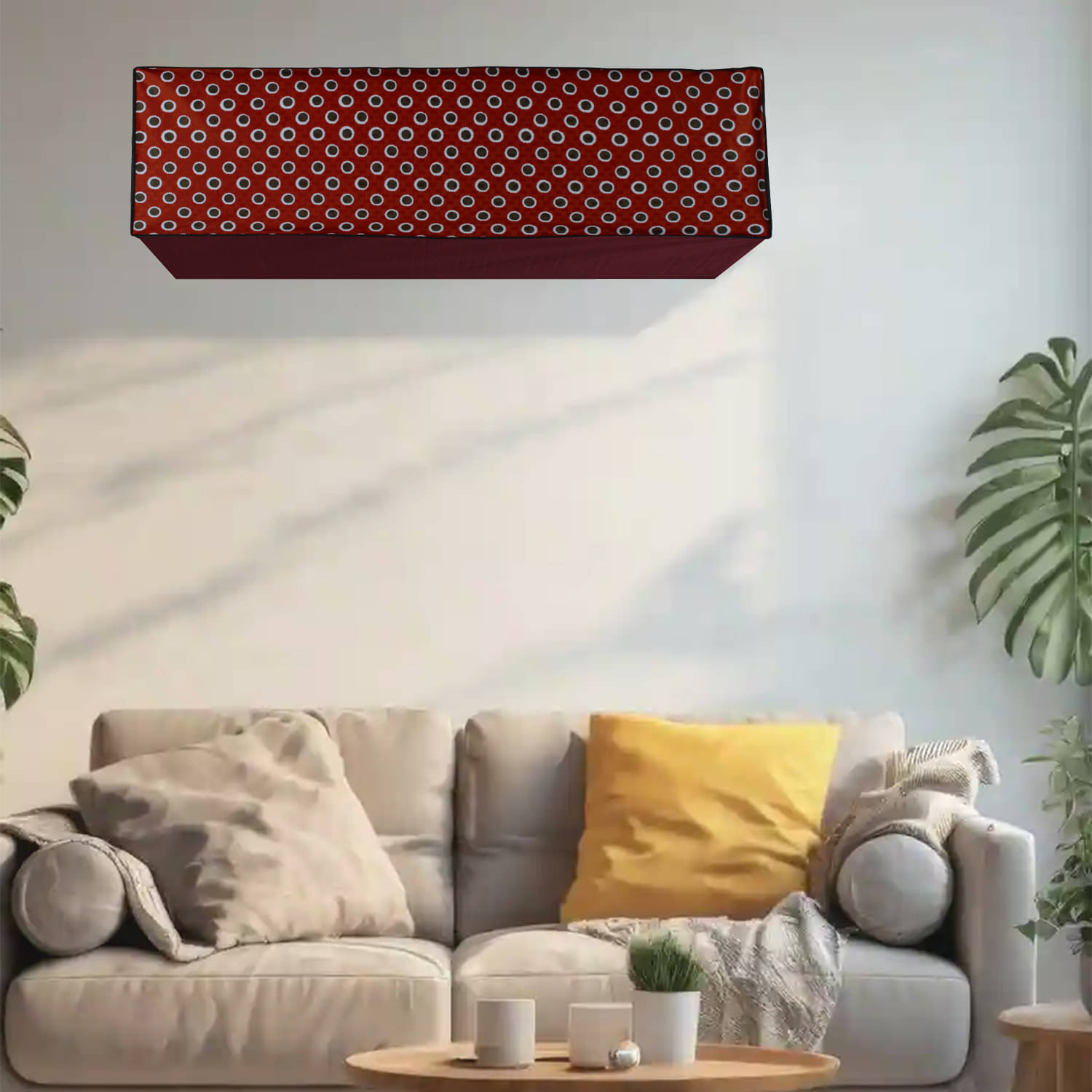 Dream Care Single PVC Maroon AC Cover for 2 Ton Split AC     			Dream Care Single PVC Maroon AC Cover for 2 Ton Split AC