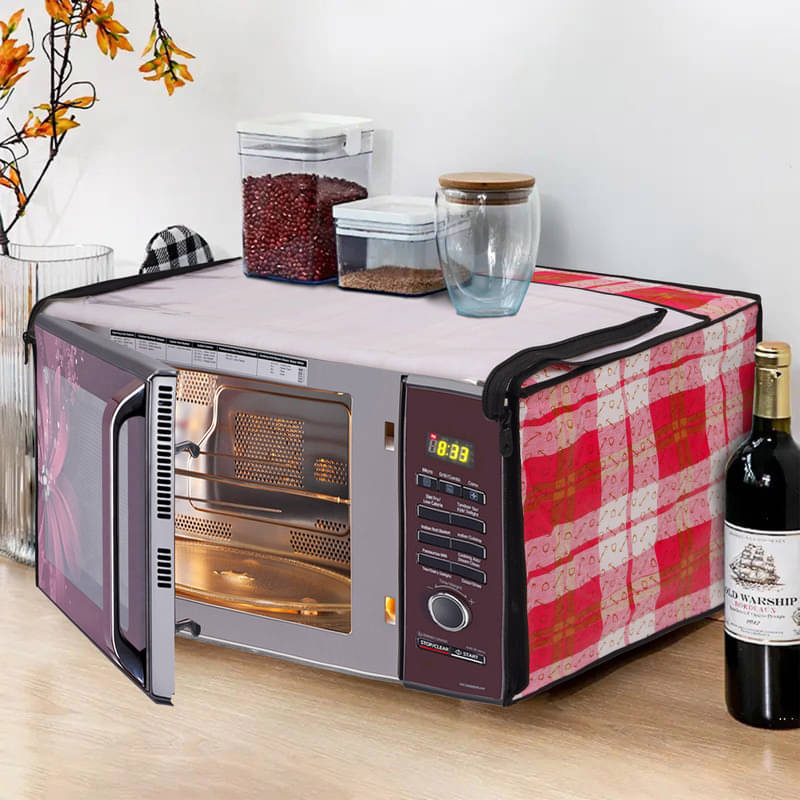 Dream Care Single PVC Red Microwave Oven Cover -     			Dream Care Single PVC Red Microwave Oven Cover -