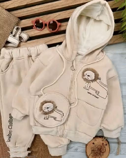 Generic Pack of 1 Baby Girls Woollen Sweartshirt & Trackpants ( Cream ) Generic Pack of 1 Baby Girls Woollen Sweartshirt & Trackpants ( Cream )