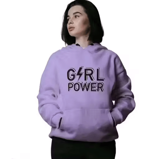 Generic Women Fleece Hooded Sweatshirt For Light Winters ( Purple ) Generic Women Fleece Hooded Sweatshirt For Light Winters ( Purple )