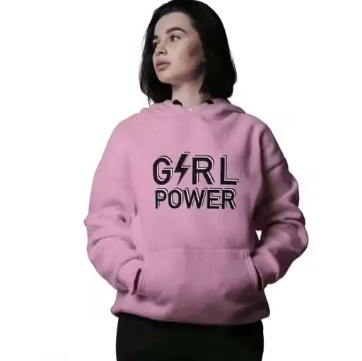 Generic Women Fleece Hooded Sweatshirt For Light Winters ( Pink ) Generic Women Fleece Hooded Sweatshirt For Light Winters ( Pink )
