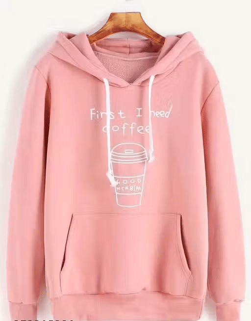 Generic Women Fleece Hooded Sweatshirt For Light Winters ( Peach ) Generic Women Fleece Hooded Sweatshirt For Light Winters ( Peach )