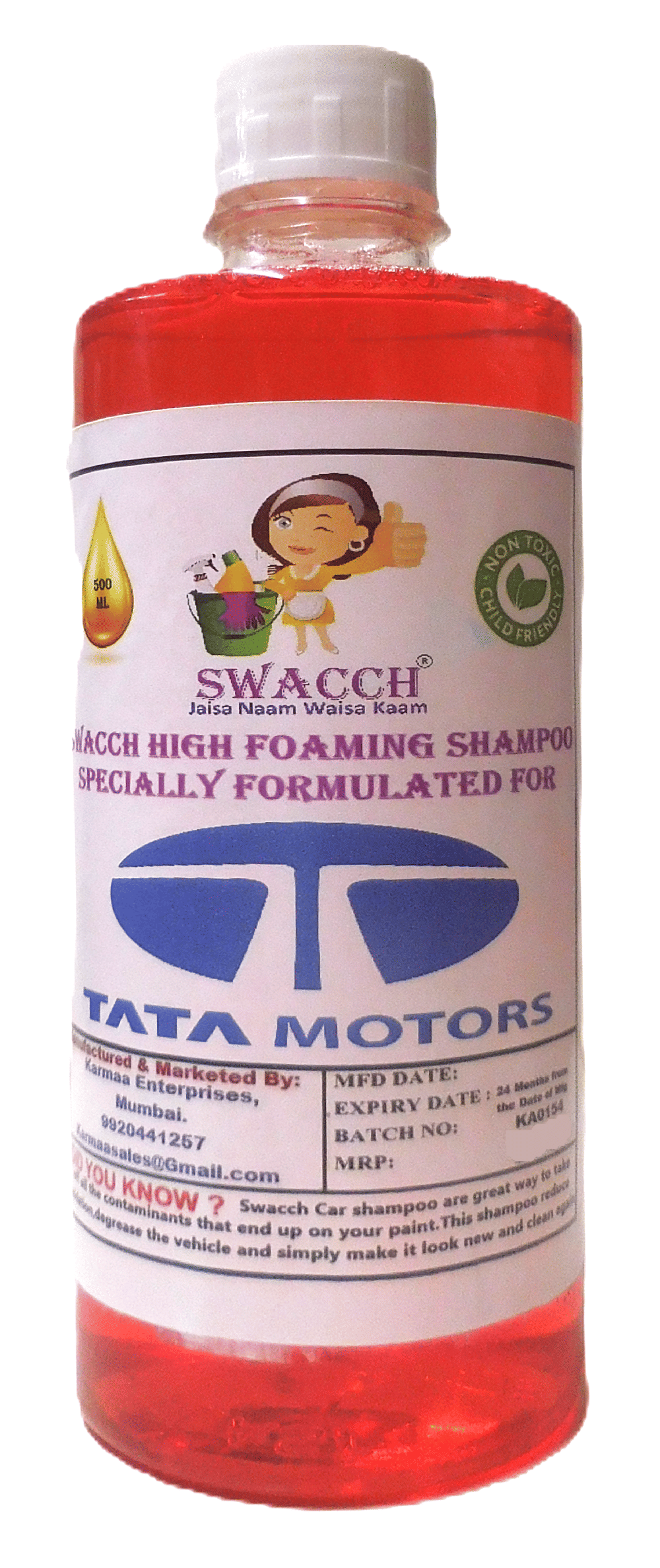 High Foaming Car Shampoo For TATA MOTORS I Non-Toxic Formula I Ph Balanced I Super Saver Pack I Premium Wax Formulation I Glossy & Shine I 500ml High Foaming Car Shampoo For TATA MOTORS I Non-Toxic Formula I Ph Balanced I Super Saver Pack I Premium Wax Formulation I Glossy & Shine I 500ml