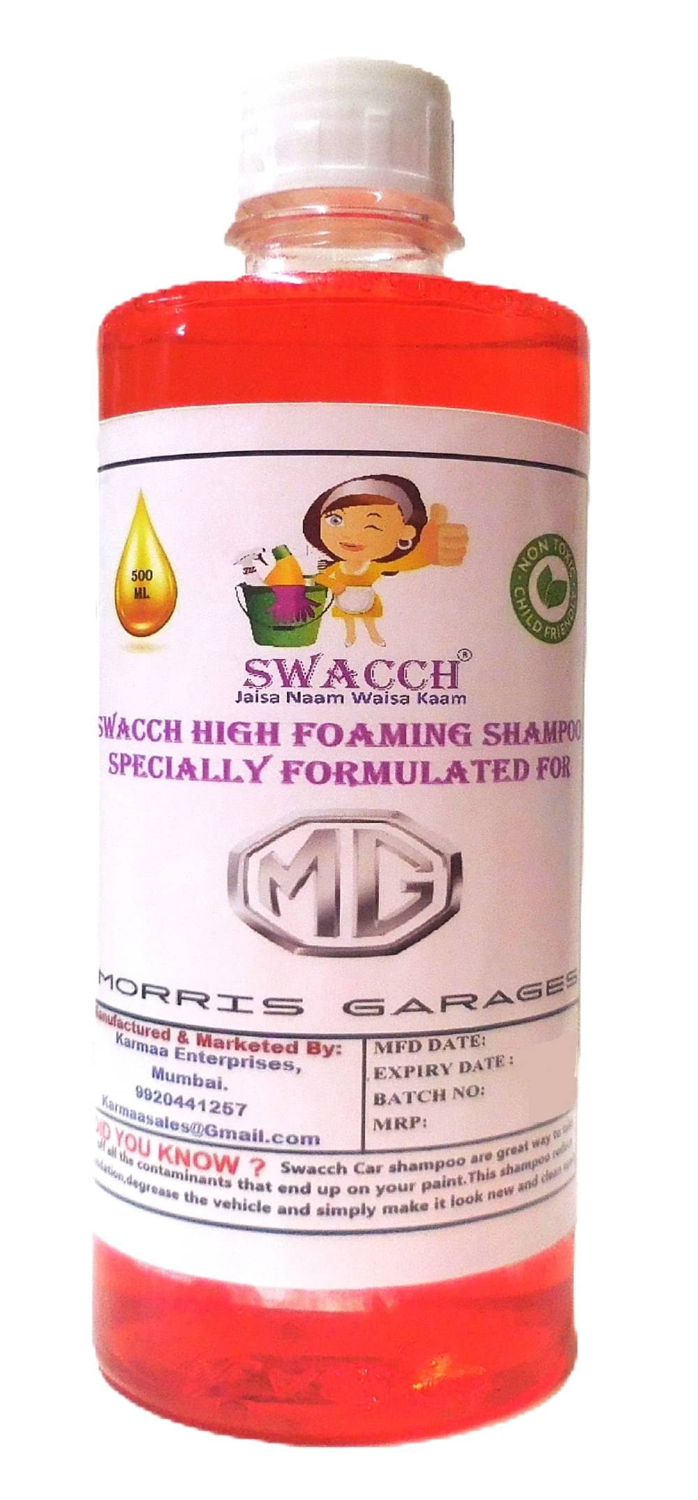High Foaming Car Shampoo For MG I Non-Toxic Formula I Ph Balanced I Super Saver Pack I Premium Wax Formulation I Glossy & Shine I 500ml High Foaming Car Shampoo For MG I Non-Toxic Formula I Ph Balanced I Super Saver Pack I Premium Wax Formulation I Glossy & Shine I 500ml