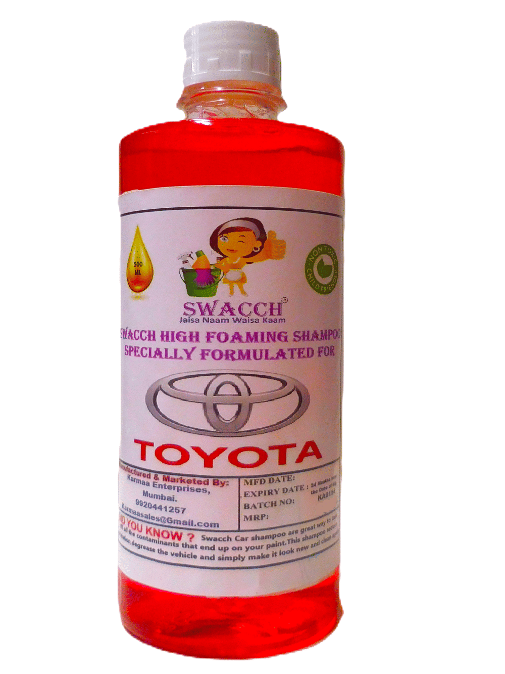 High Foaming Car Shampoo For TOYOTA I Non-Toxic Formula I Ph Balanced I Super Saver Pack I Premium Wax Formulation I Glossy & Shine I 500ml High Foaming Car Shampoo For TOYOTA I Non-Toxic Formula I Ph Balanced I Super Saver Pack I Premium Wax Formulation I Glossy & Shine I 500ml