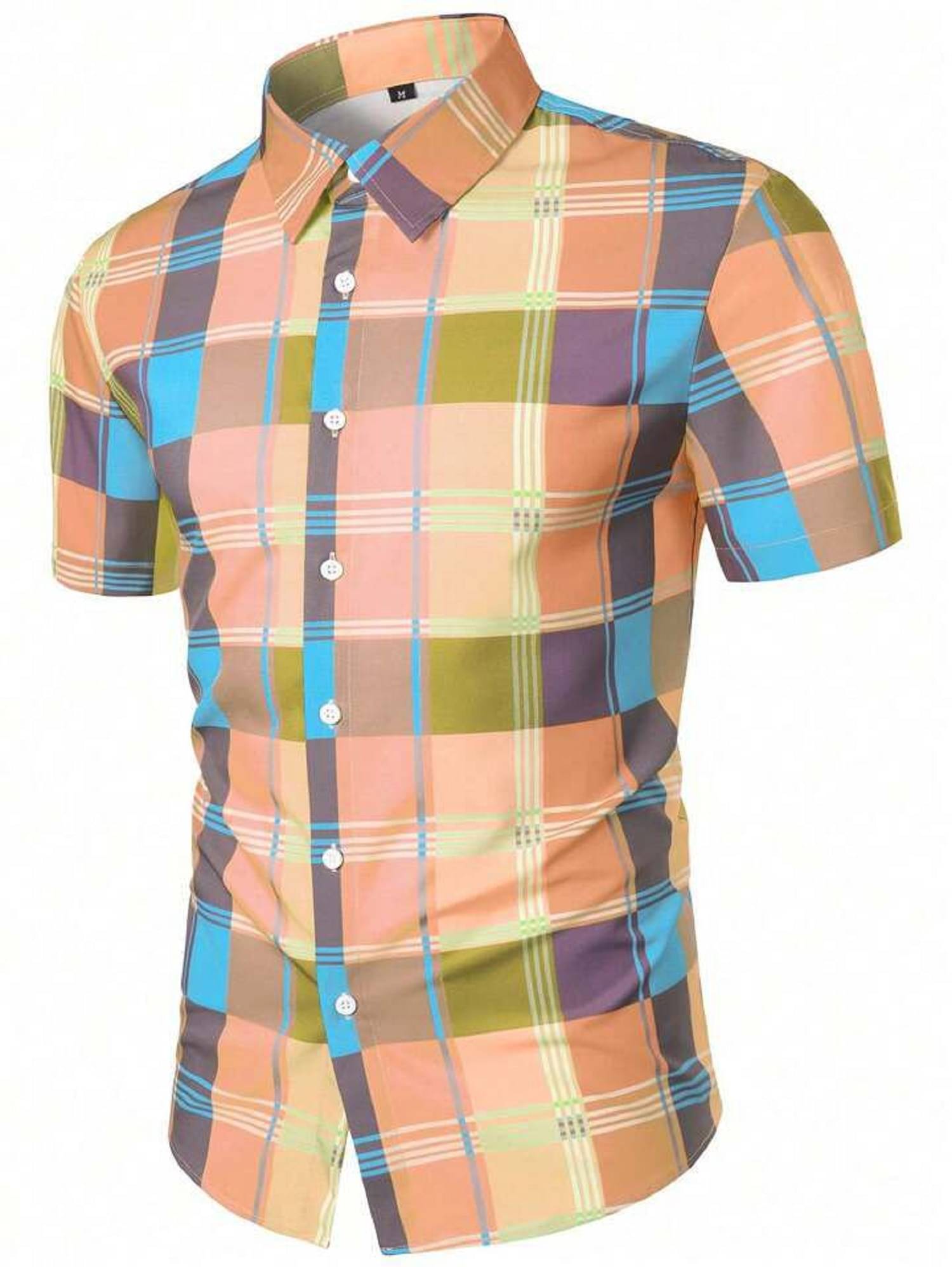 J V Brothers Poly Cotton Regular Fit Checks Half Sleeves Men's Casual Shirt - Orange ( Pack of 1 ) J V Brothers Poly Cotton Regular Fit Checks Half Sleeves Men's Casual Shirt - Orange ( Pack of 1 )