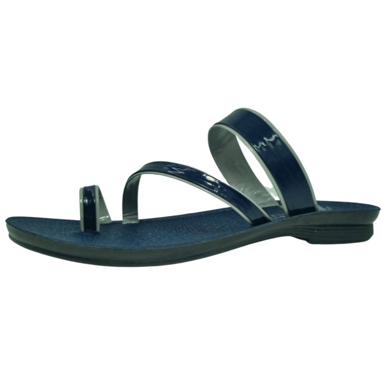     			PU RUDRA Blue Women's Flip Flop