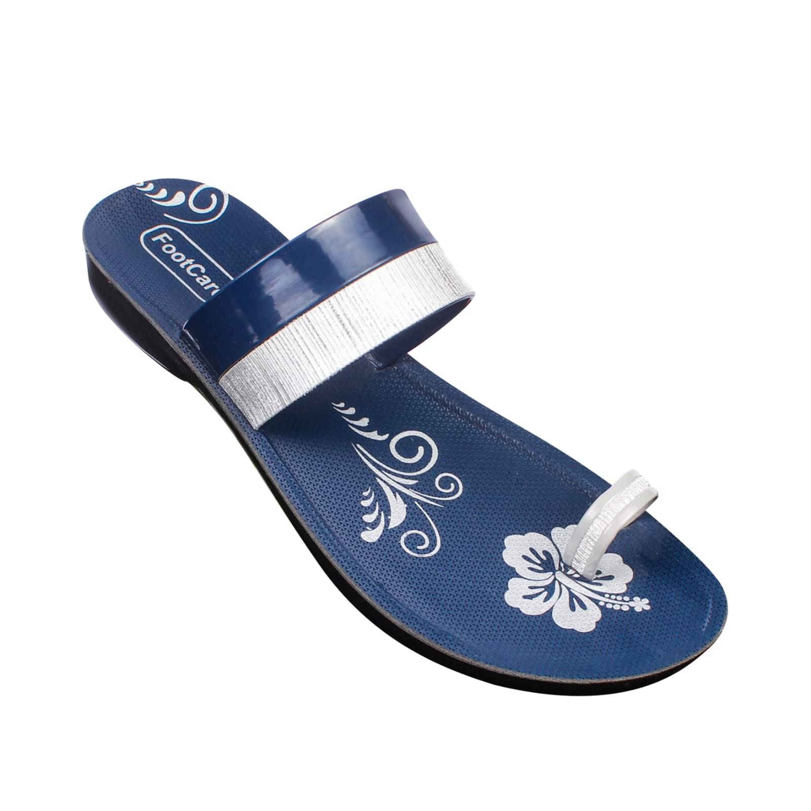     			PU RUDRA Blue Women's Flip Flop