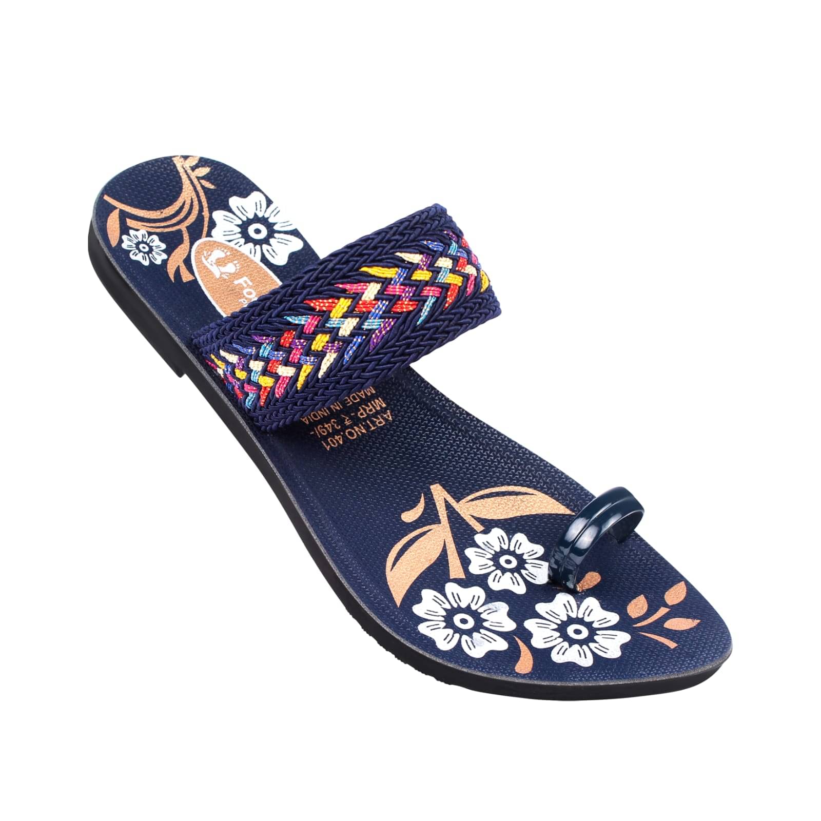     			PU RUDRA Blue Women's Slipper