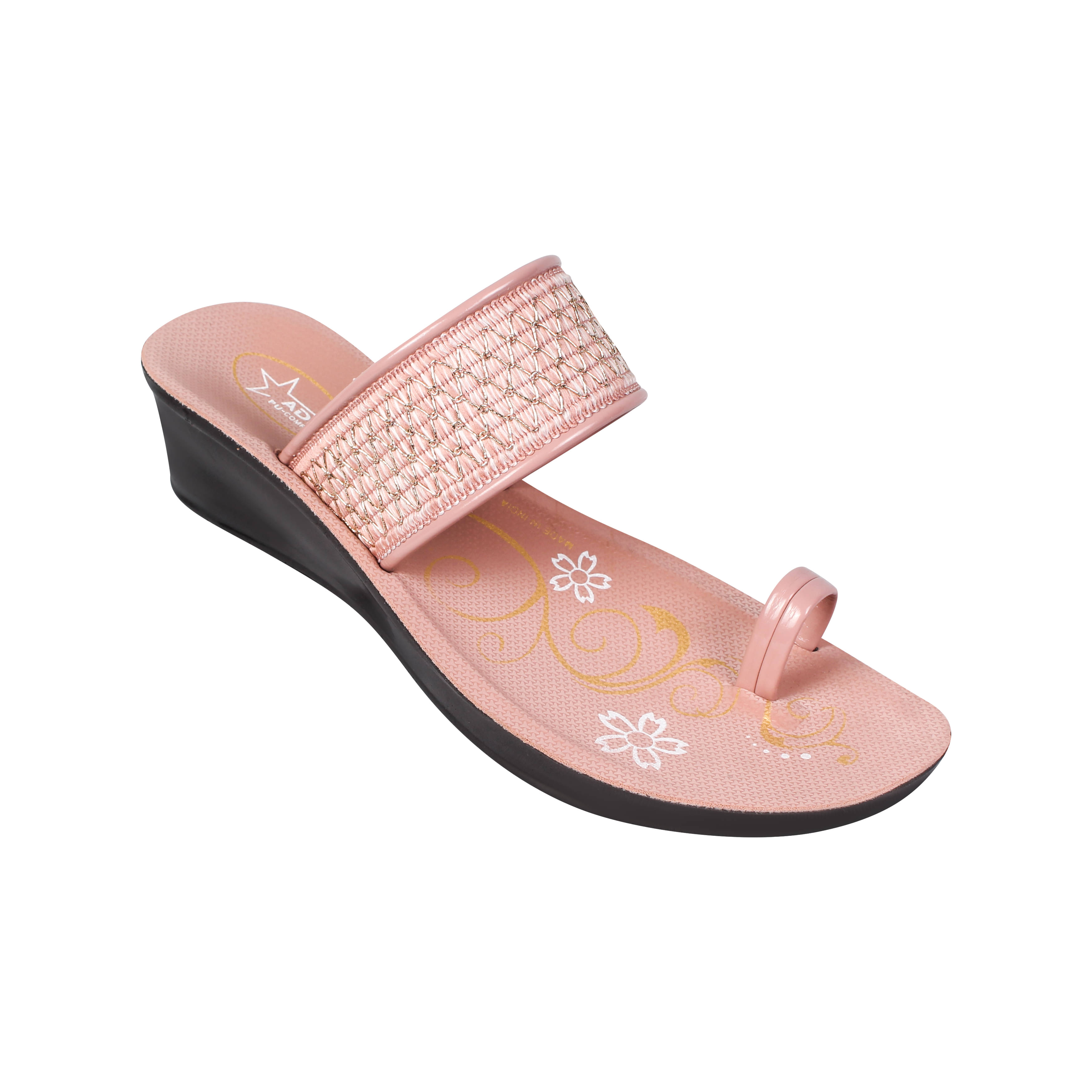     			PU RUDRA Peach Women's Flats