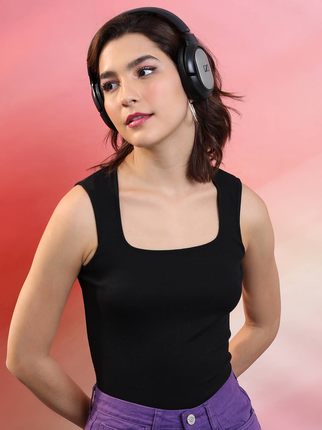     			Tokyo Talkies Women's Polyester Tank Top ( Black )