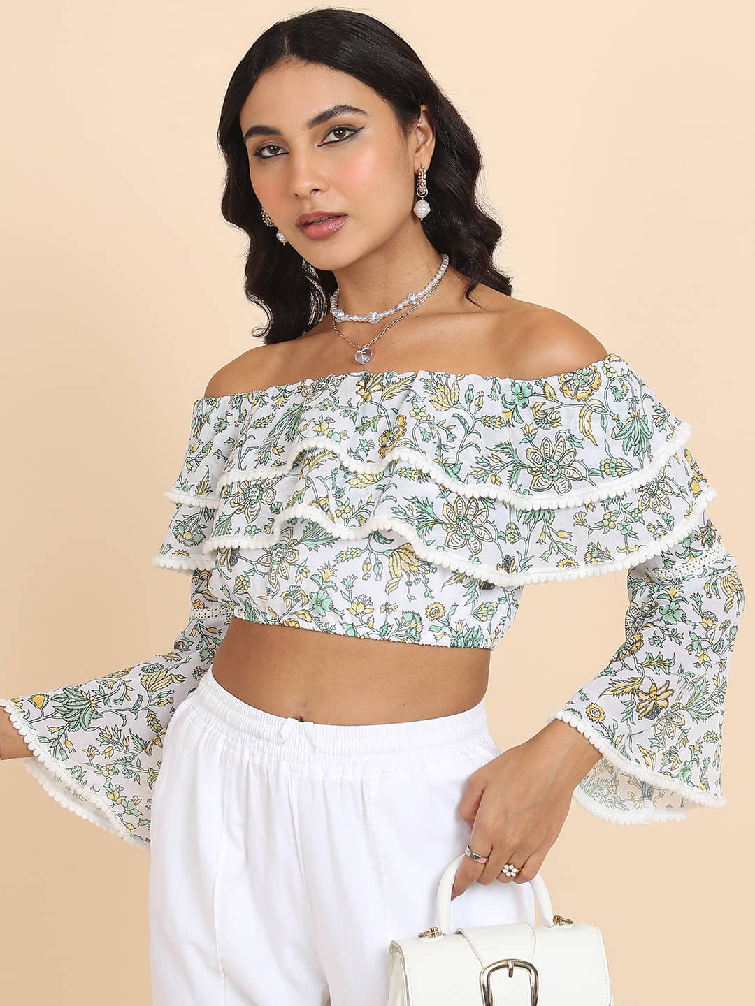 Tokyo Talkies Women's Polyester Crop Top ( Multi Color ) Tokyo Talkies Women's Polyester Crop Top ( Multi Color )