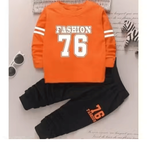 WARSI BROTHER''S Pack of 1 Baby Boys Cotton Blend T-Shirt & Capris Set ( Orange ) WARSI BROTHER''S Pack of 1 Baby Boys Cotton Blend T-Shirt & Capris Set ( Orange )