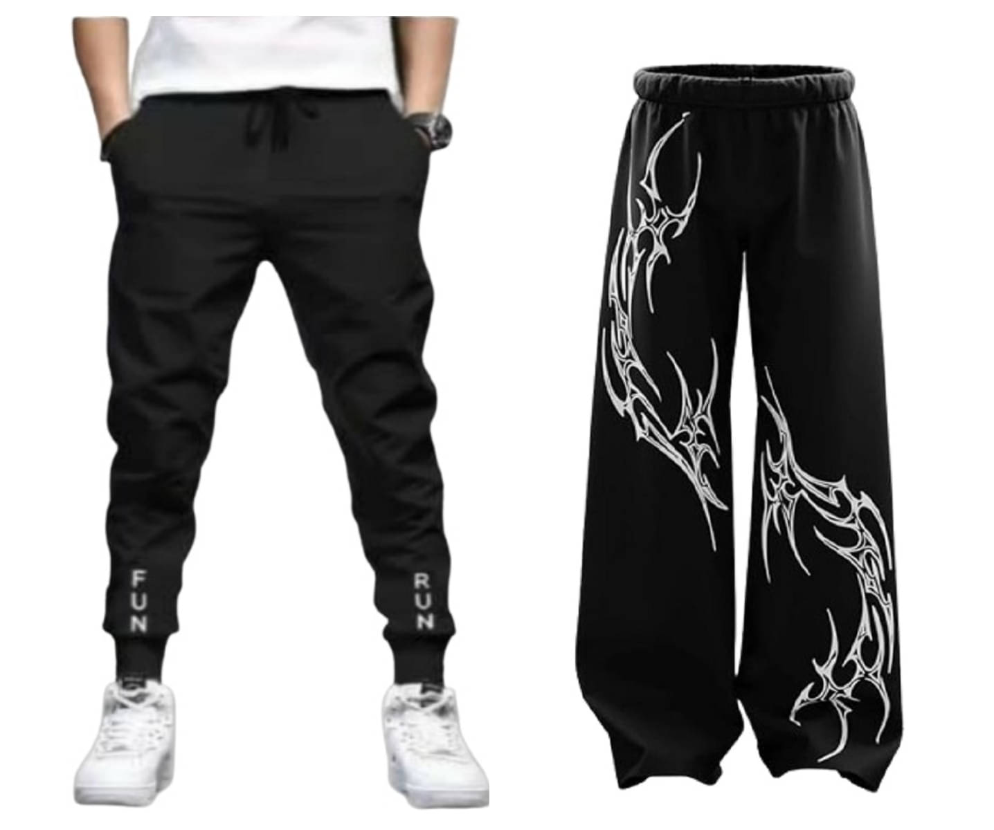 attitude start of fashion Black Lycra Men's Joggers ( Pack of 2 ) attitude start of fashion Black Lycra Men's Joggers ( Pack of 2 )