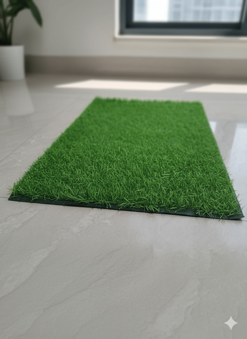     			ANtiqo Green Synthetic Rectangular Floor Mat ( Pack of 1 )