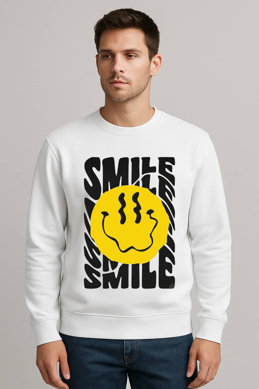 ARADHYA COLLECTION Cotton Blend Round Neck Men's Sweatshirt - White ( Pack of 1 ) ARADHYA COLLECTION Cotton Blend Round Neck Men's Sweatshirt - White ( Pack of 1 )