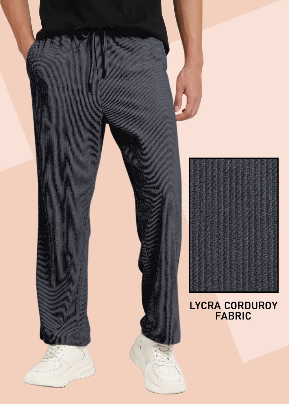     			COMBRAIDED Loose Men's Trouser - Grey ( Pack of 1 )