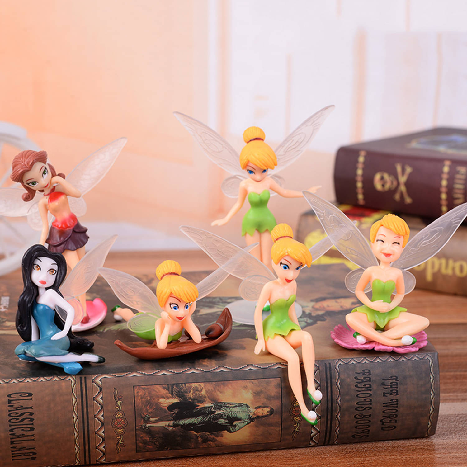     			Dealseven Fashion Pack Of 6 Cute Flower Fairy Mini Figurine Miniature Decorations