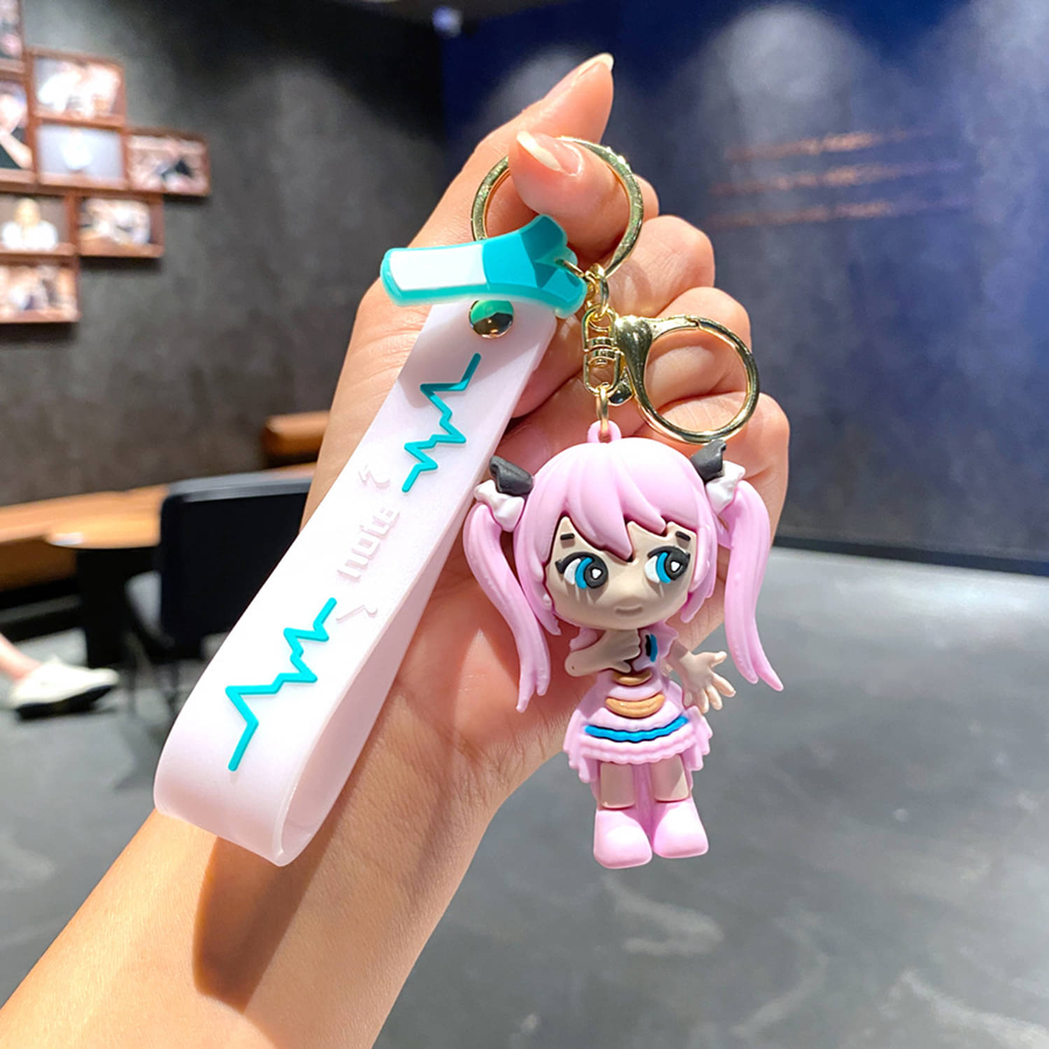     			Dealseven Fashion Pink Key Chain ( Pack of 1 )