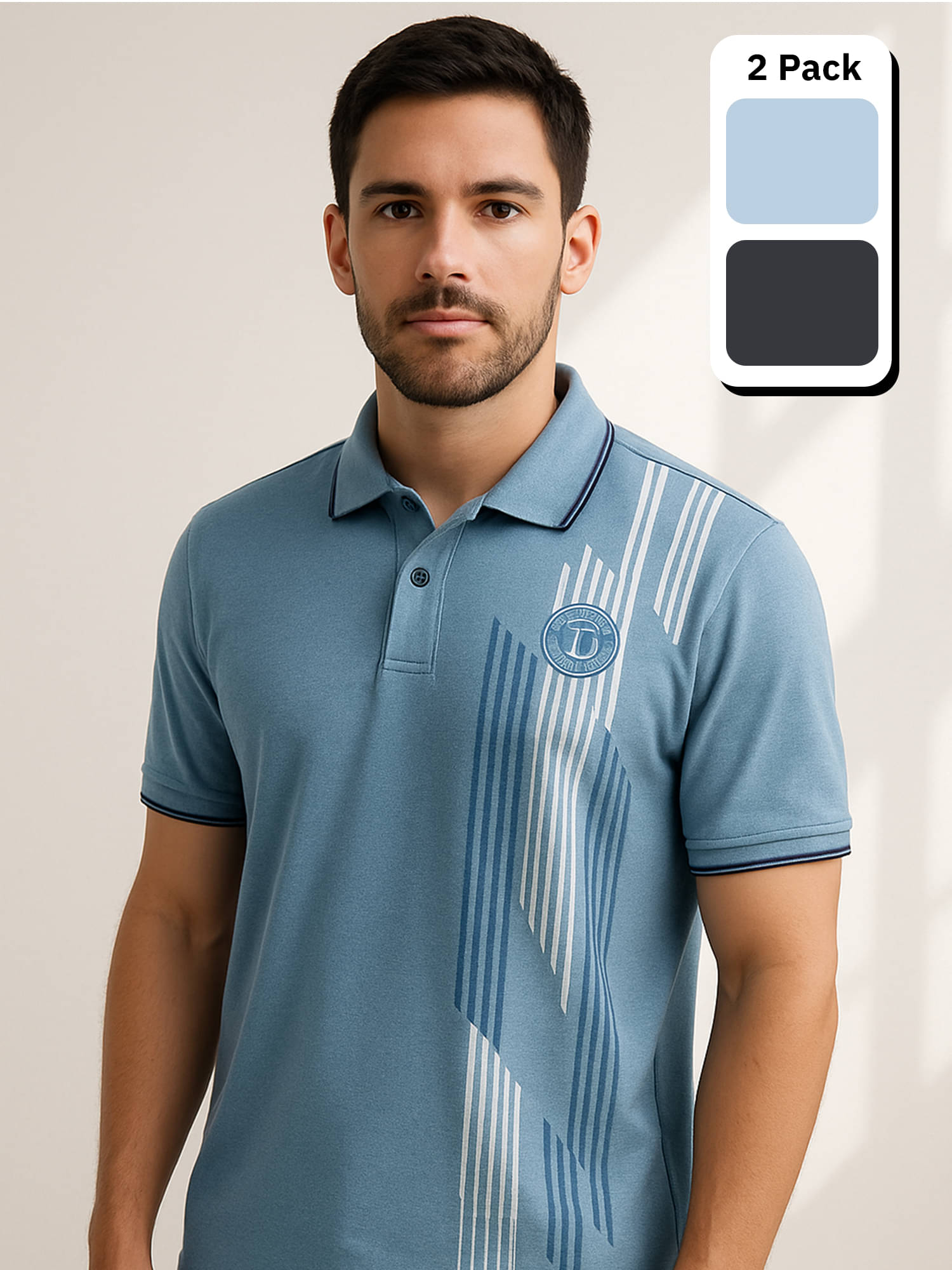 Dollar Men Cotton Regular Fit Printed Polo T Shirt ( Multicolor2 )     			Dollar Men Cotton Regular Fit Printed Polo T Shirt ( Multicolor2 )