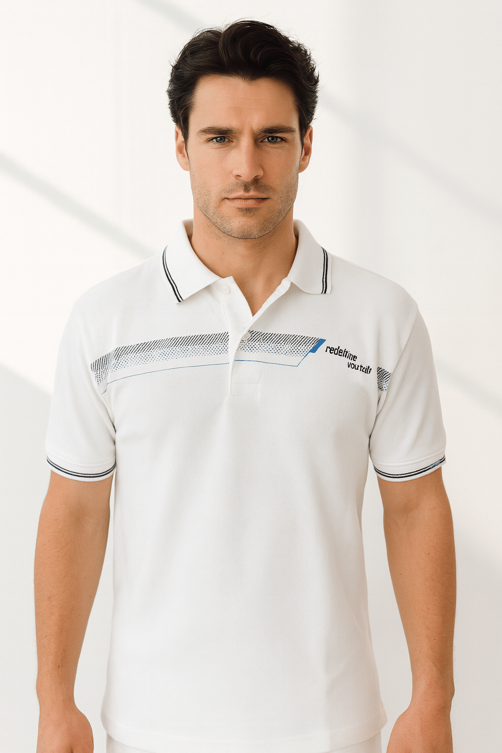 Dollar Men Cotton Regular Fit Printed Polo T Shirt ( White )