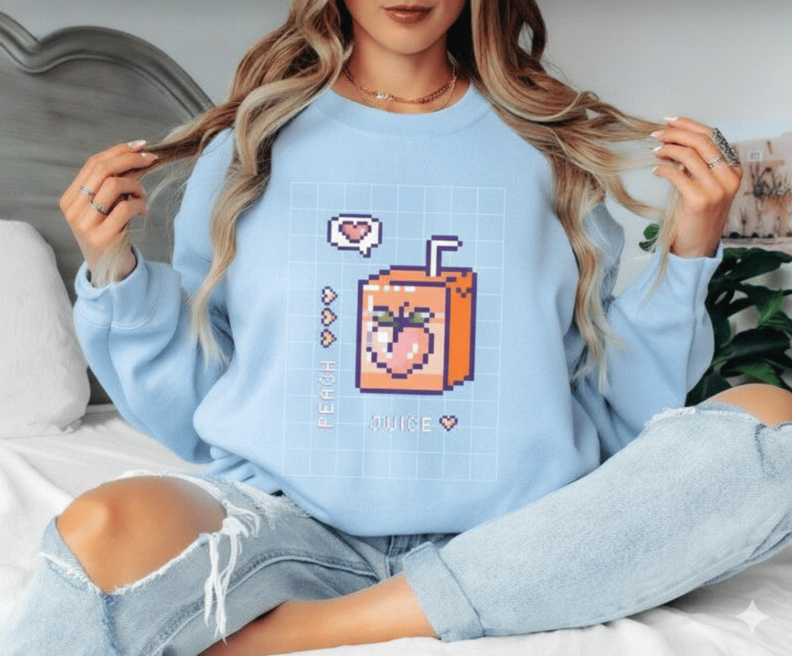     			HARPITA Women Fleece Round Neck Sweatshirt For Light Winters ( Light Blue )