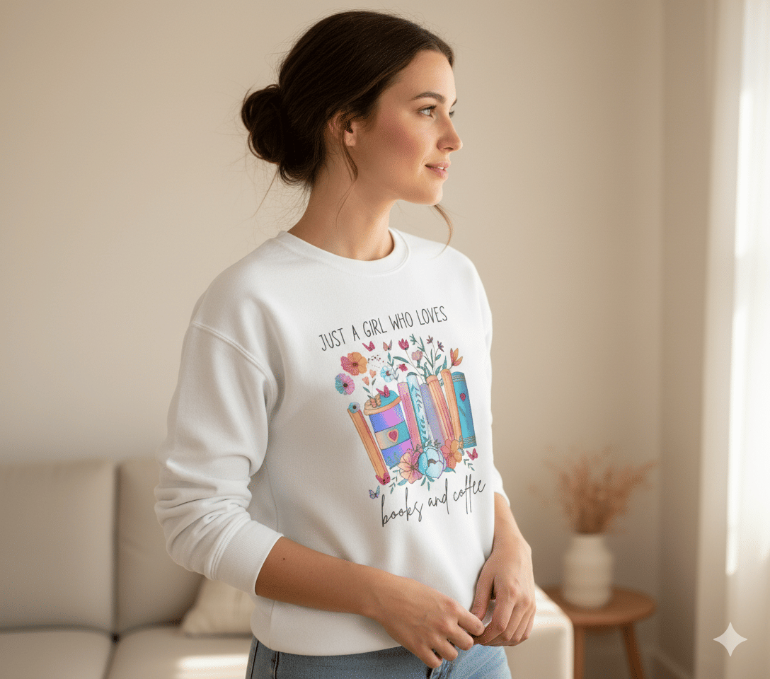 HARPITA Women Fleece Round Neck Sweatshirt For Light Winters ( White )