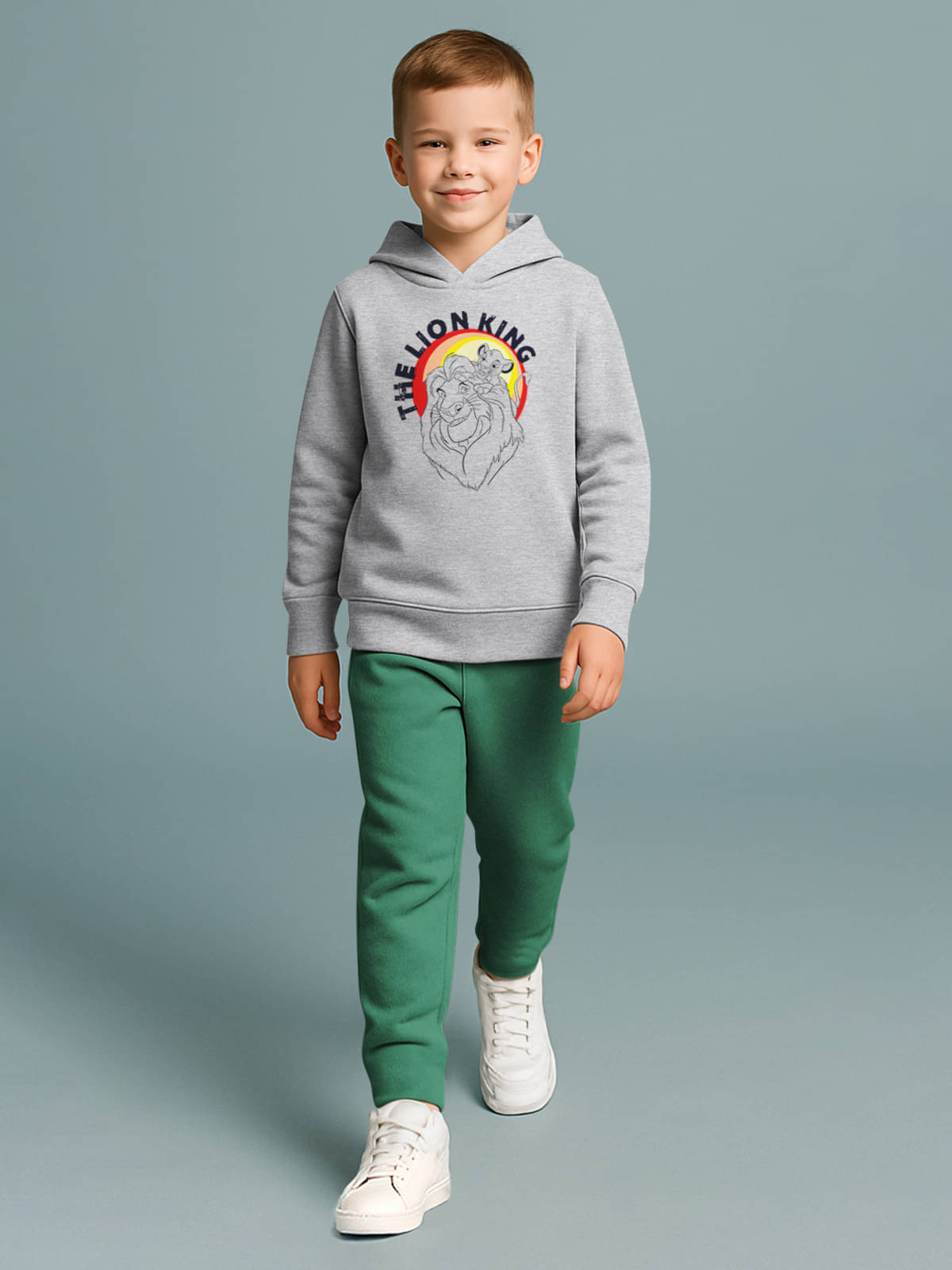     			HELLCAT Pack of 1 Boys Cotton Blend Sweatshirt & Trackpant Set ( Grey )