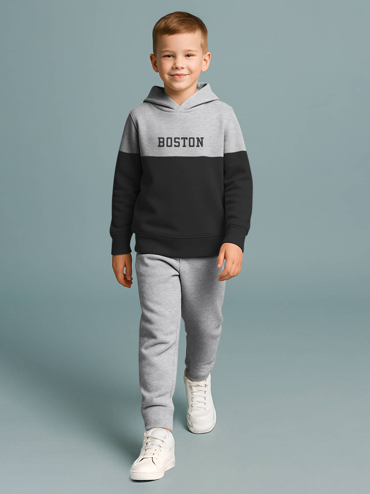     			HELLCAT Pack of 1 Boys Cotton Blend Sweatshirt & Trackpant Set ( Black )