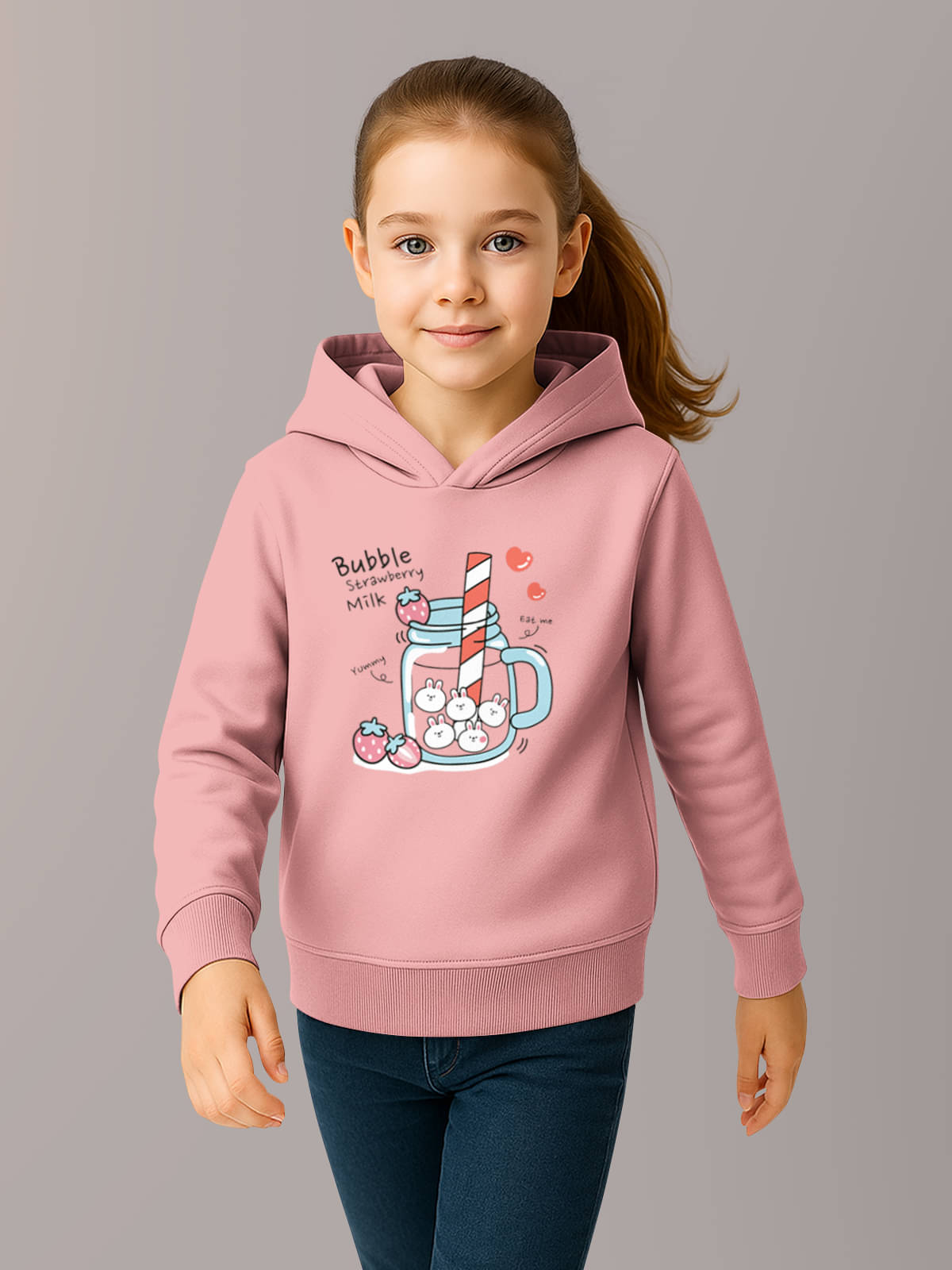     			HELLCAT Pack of 1 Girls Cotton Blend Sweatshirt ( Pink )