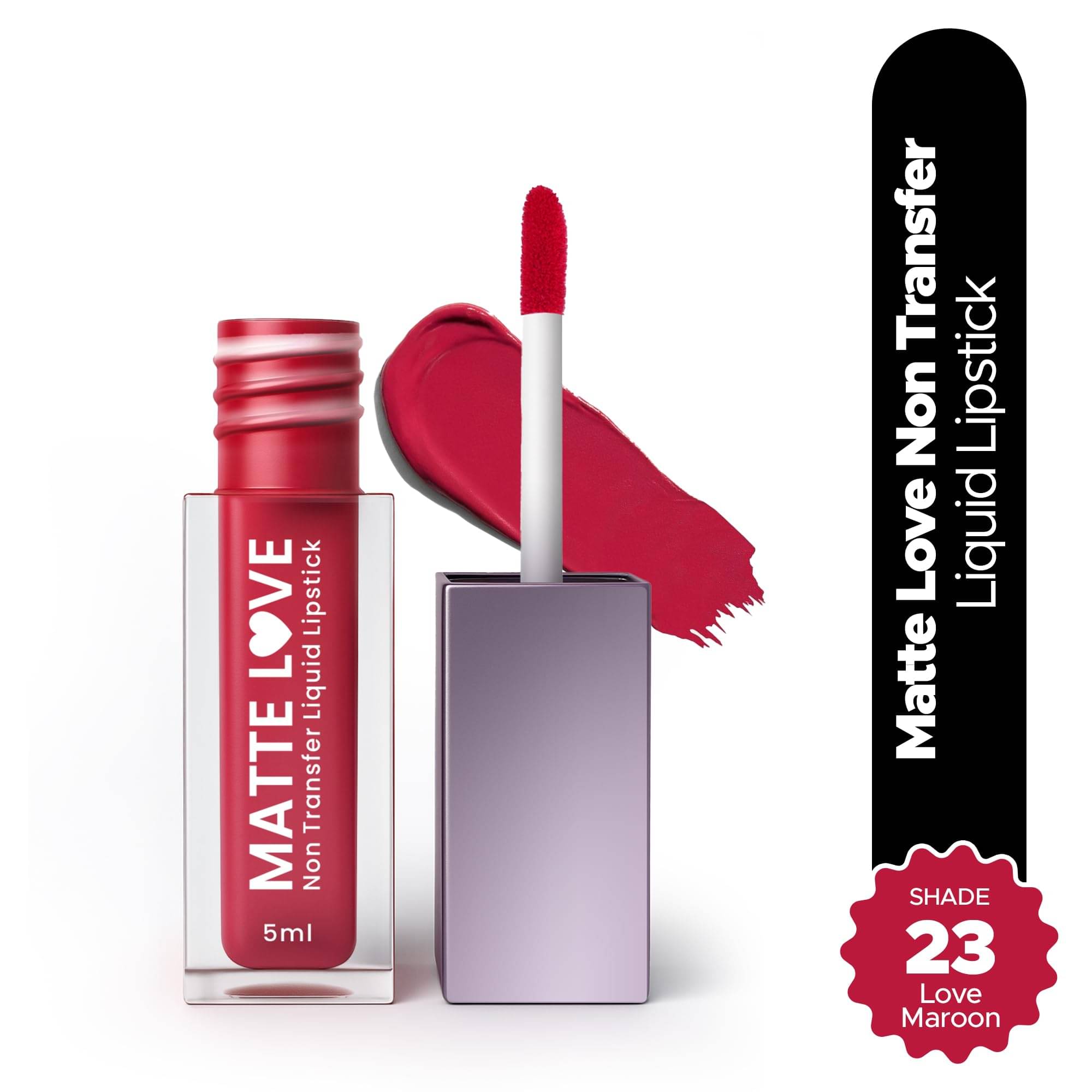     			Hilary Rhoda Maroon Red Matte Waterproof Liquid Lipstick ( Pack of 1 )