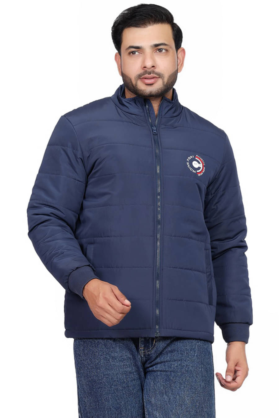     			Indian Fort Nylon Men's Puffer Jacket - Navy ( Pack of 1 )