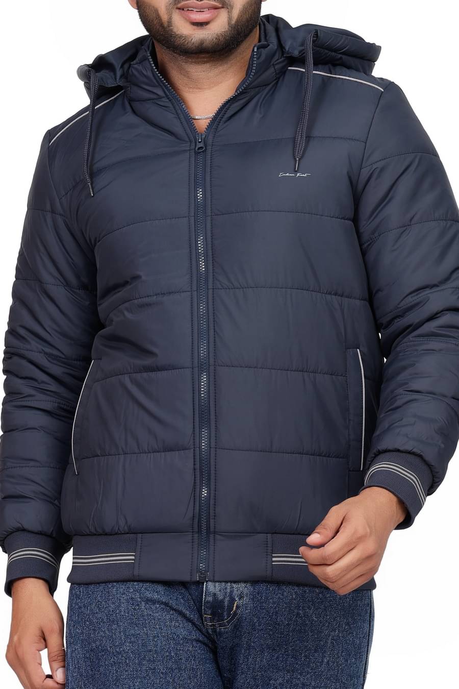Indian Fort Nylon Men's Puffer Jacket - Navy ( Pack of 1 ) Indian Fort Nylon Men's Puffer Jacket - Navy ( Pack of 1 )