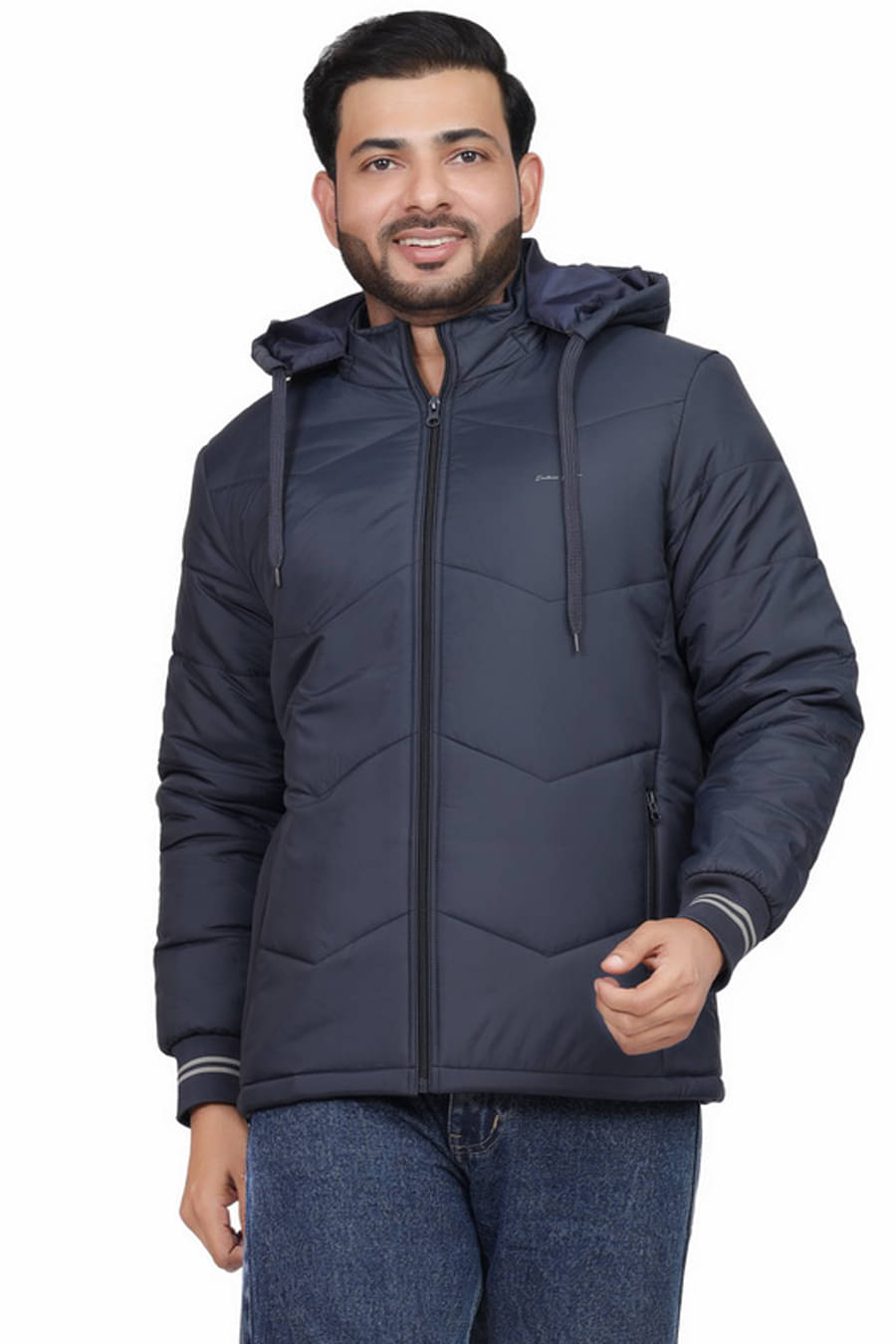     			Indian Fort Nylon Men's Puffer Jacket - Navy ( Pack of 1 )