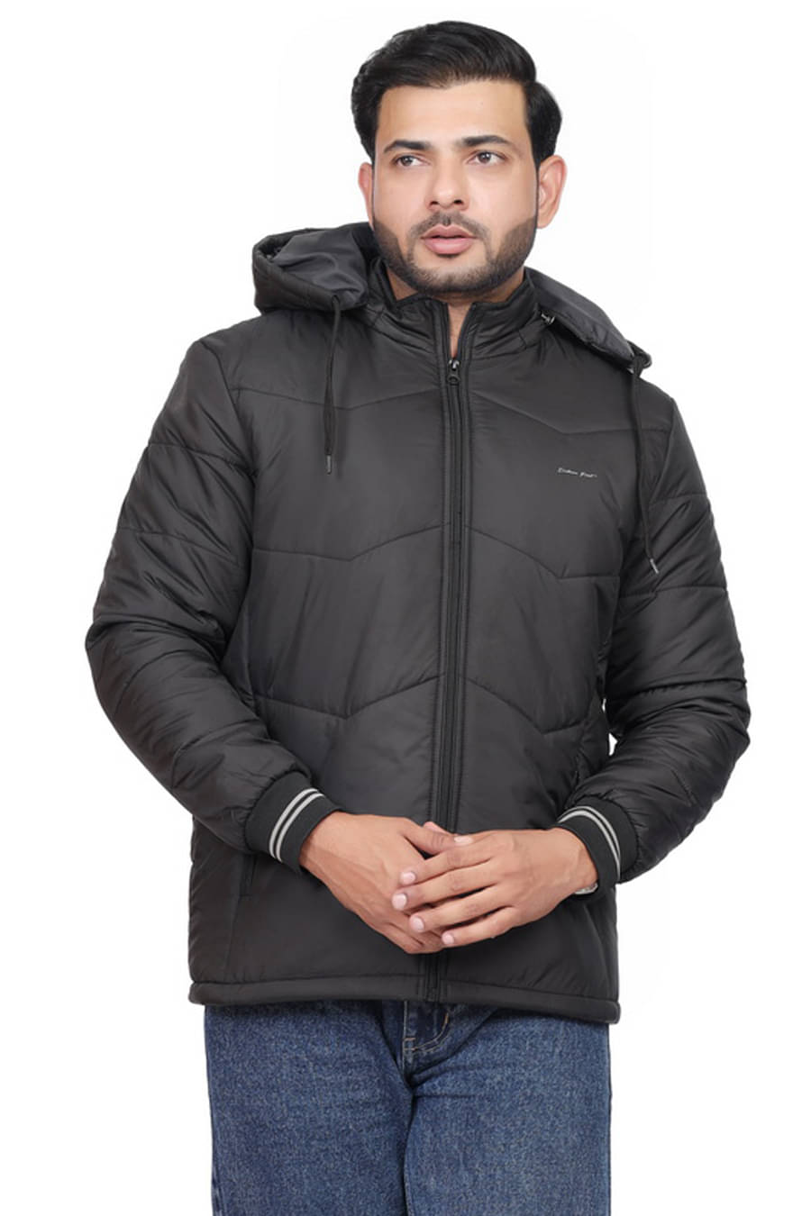     			Indian Fort Nylon Men's Puffer Jacket - Black ( Pack of 1 )