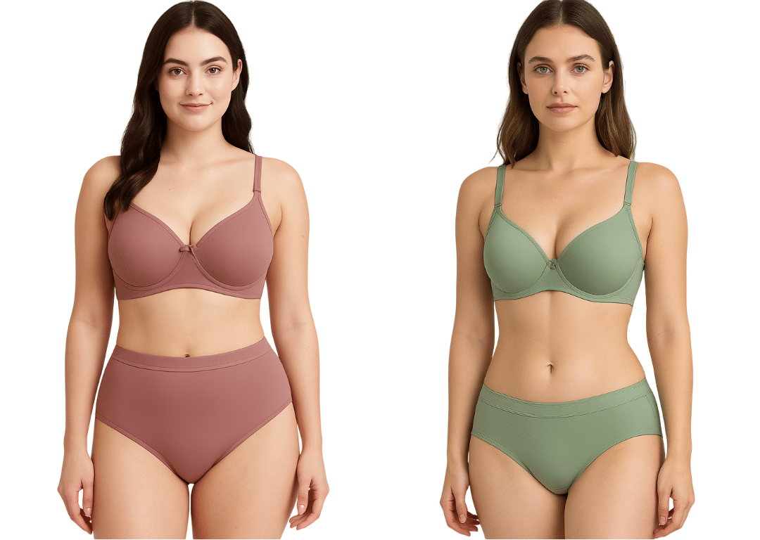     			Jd Fashion Pack of 2 Cotton Blend Bra & Panty Set For Women ( Multicolor1 )