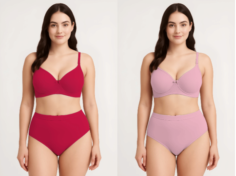     			Jd Fashion Pack of 2 Cotton Blend Bra & Panty Set For Women ( Multicolor2 )