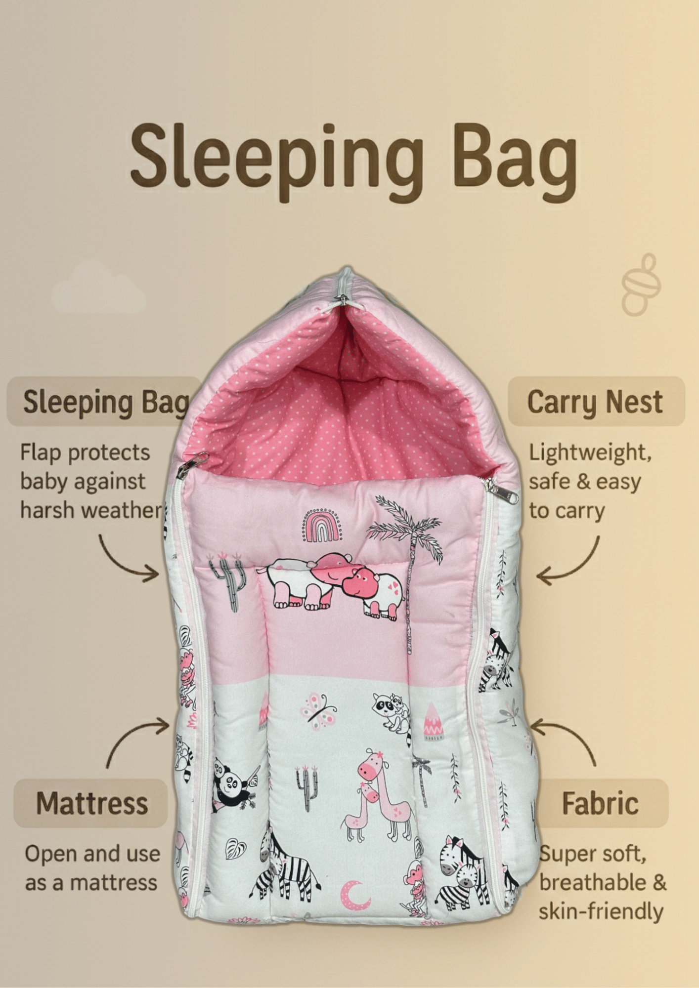     			Jewelocity Ent Multicolor Baby Sleeping Bag