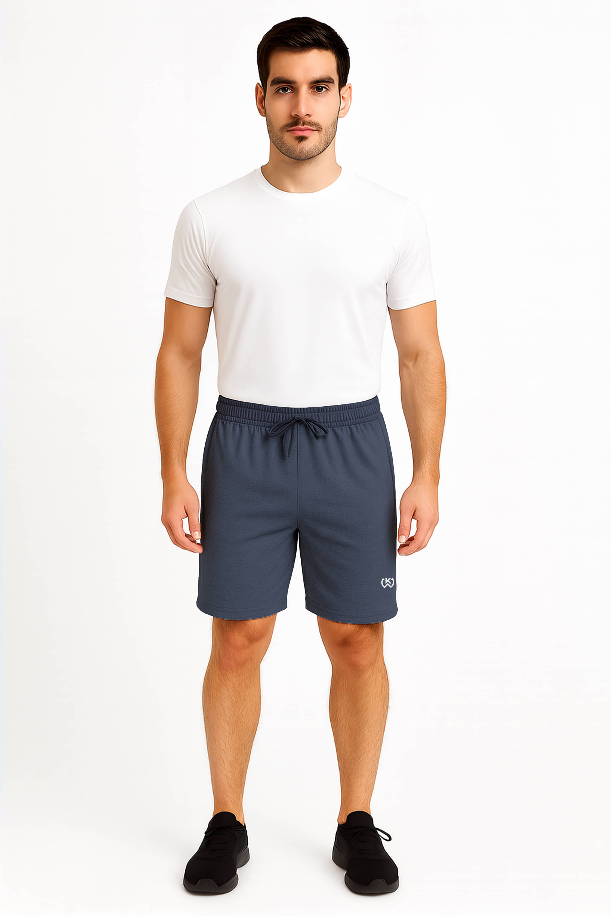 KWINGS Navy Cotton Lycra Men's Running Shorts ( Pack of 1 )     			KWINGS Navy Cotton Lycra Men's Running Shorts ( Pack of 1 )