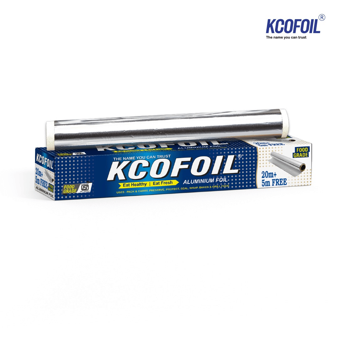     			Kcofoil Aluminum Foil Roll Paper 20+5Mtr Free Pack of 1 Aluminium Foil